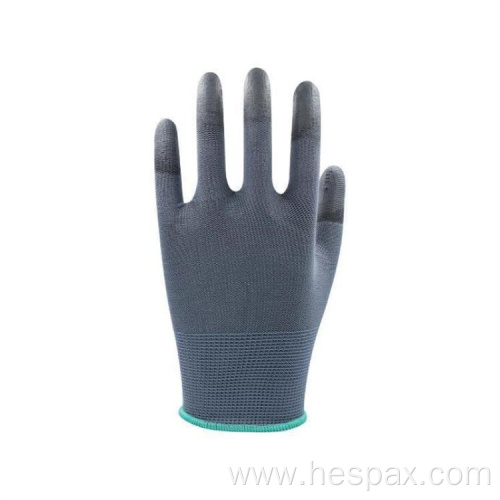 Hespax PU Finger Coated Dexterous Precision Work Gloves